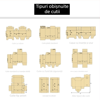 Cutie cadou cu capac dublu, folie aurie imprimată, personalizabilă în serii mici