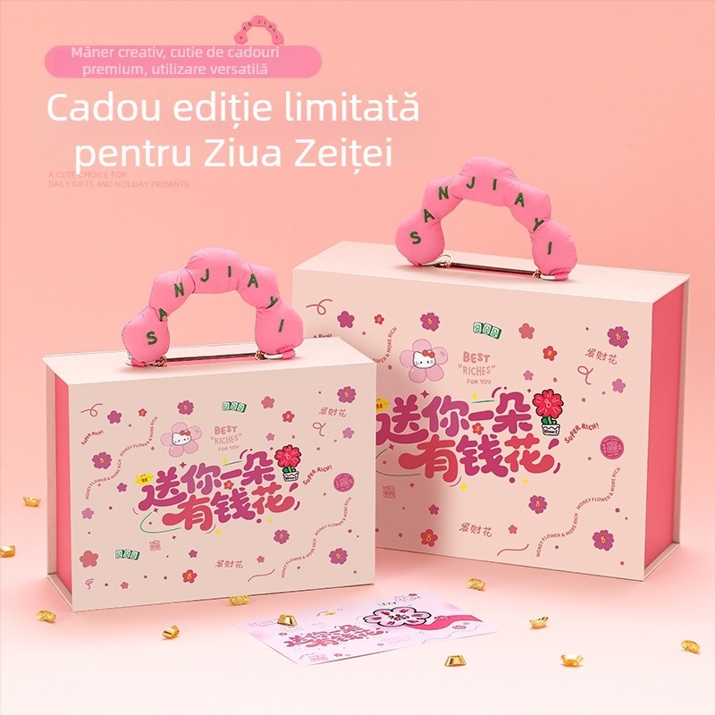 Cutie cadou pentru Ziua Femeii, cutie goală cu capac basculant