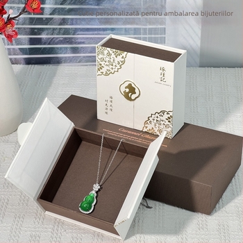 Cutie cadou pentru bijuterii cu logo personalizat – pentru pandantiv și depozitarea brățărilor, ambalaj premium