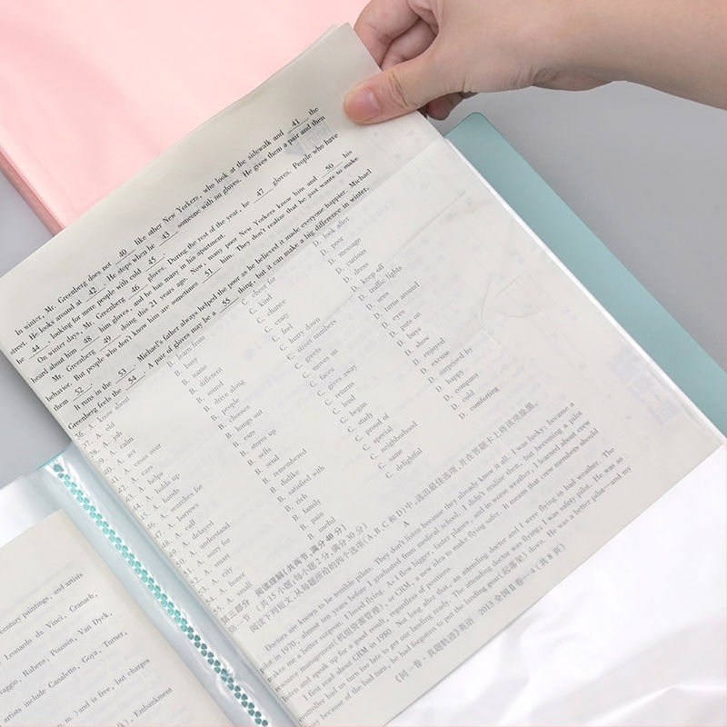 A4 dosar transparent cu buzunare multiple pentru elevi – organizarea documentelor, certificatelor și postere
