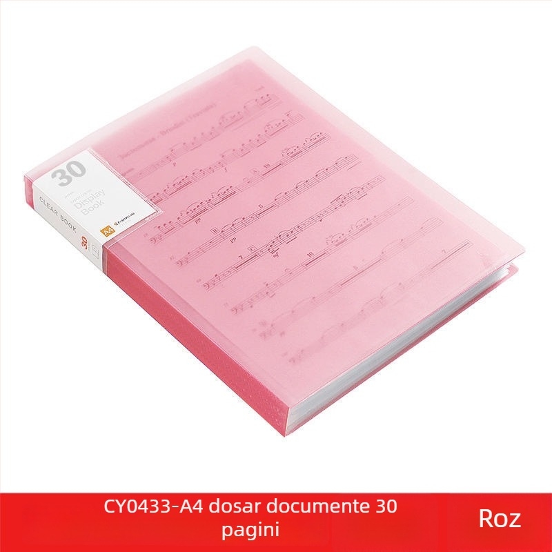 A4 dosar transparent cu buzunare multiple pentru elevi – organizarea documentelor, certificatelor și postere