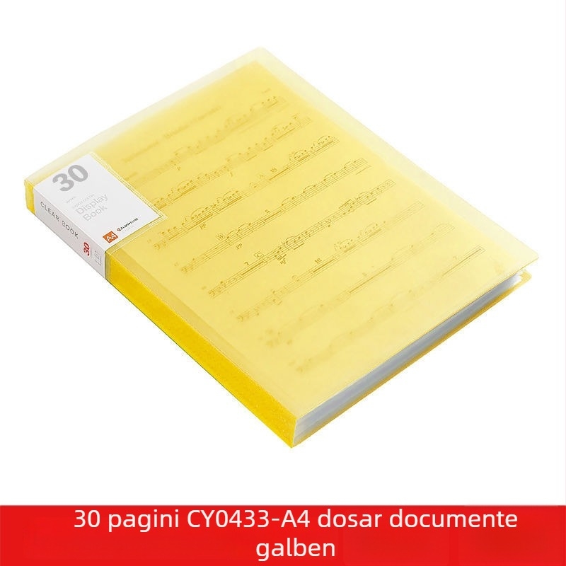 A4 dosar transparent cu buzunare multiple pentru elevi – organizarea documentelor, certificatelor și postere
