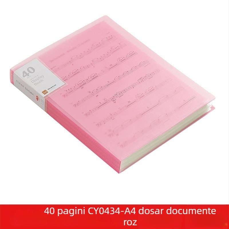 A4 dosar transparent cu buzunare multiple pentru elevi – organizarea documentelor, certificatelor și postere
