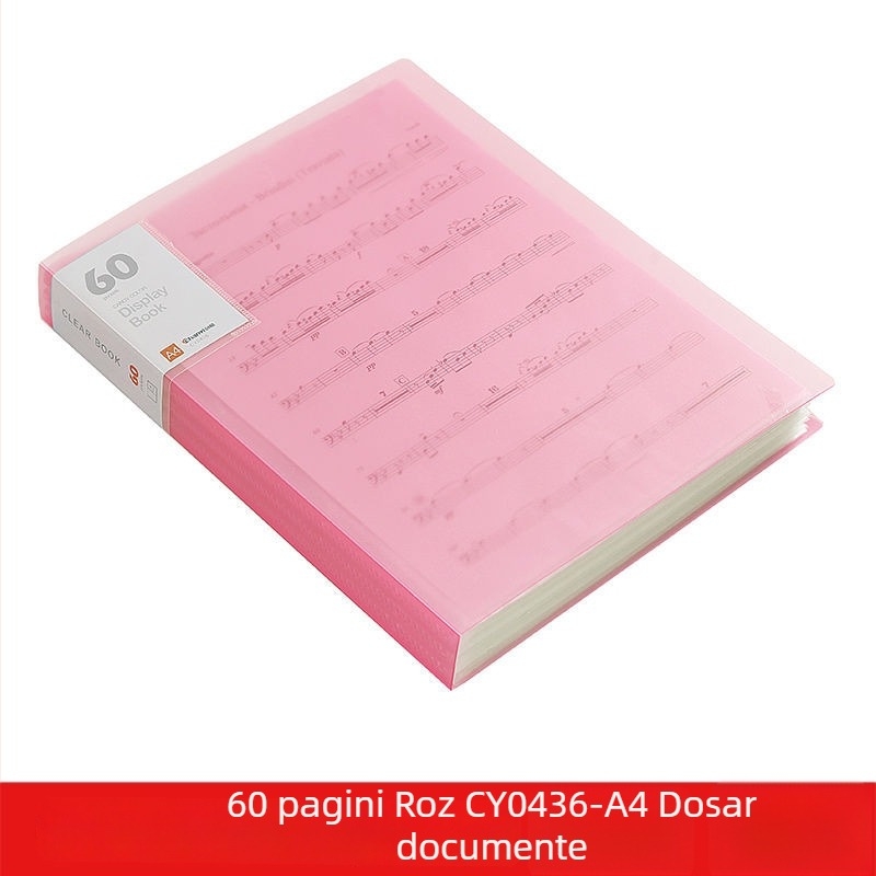A4 dosar transparent cu buzunare multiple pentru elevi – organizarea documentelor, certificatelor și postere