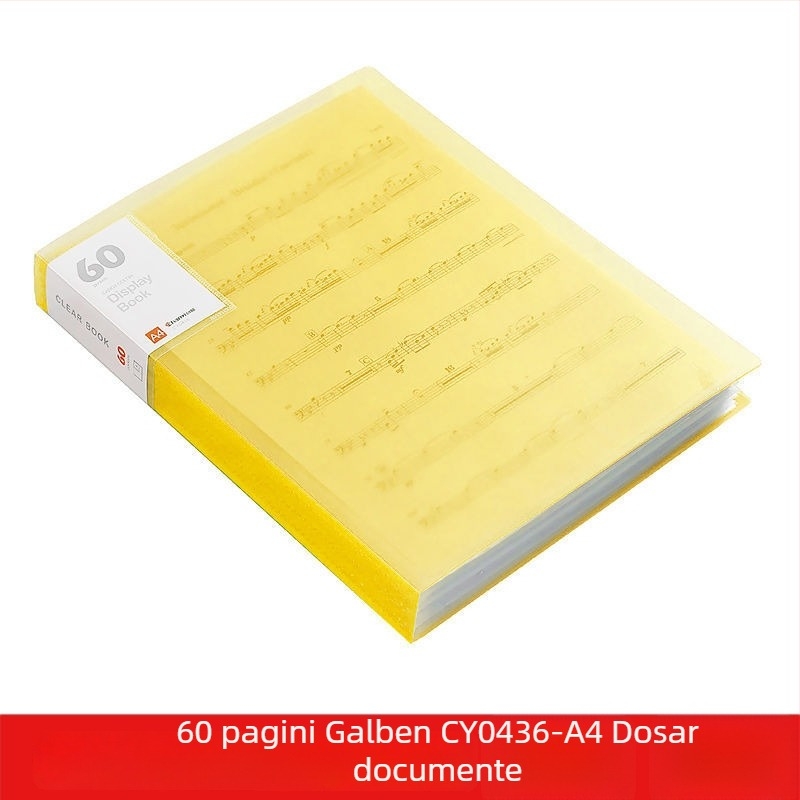 A4 dosar transparent cu buzunare multiple pentru elevi – organizarea documentelor, certificatelor și postere