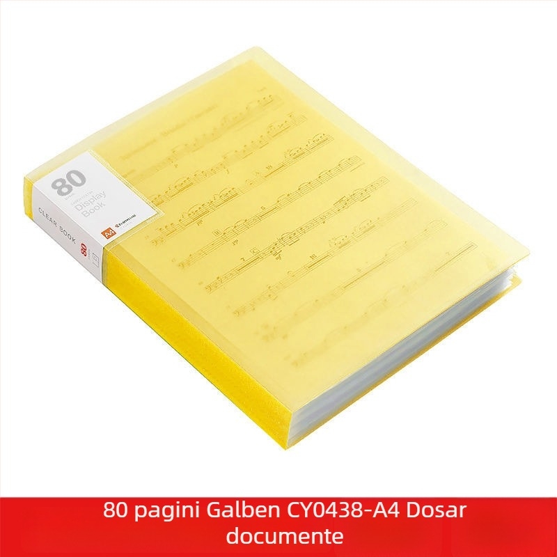 A4 dosar transparent cu buzunare multiple pentru elevi – organizarea documentelor, certificatelor și postere