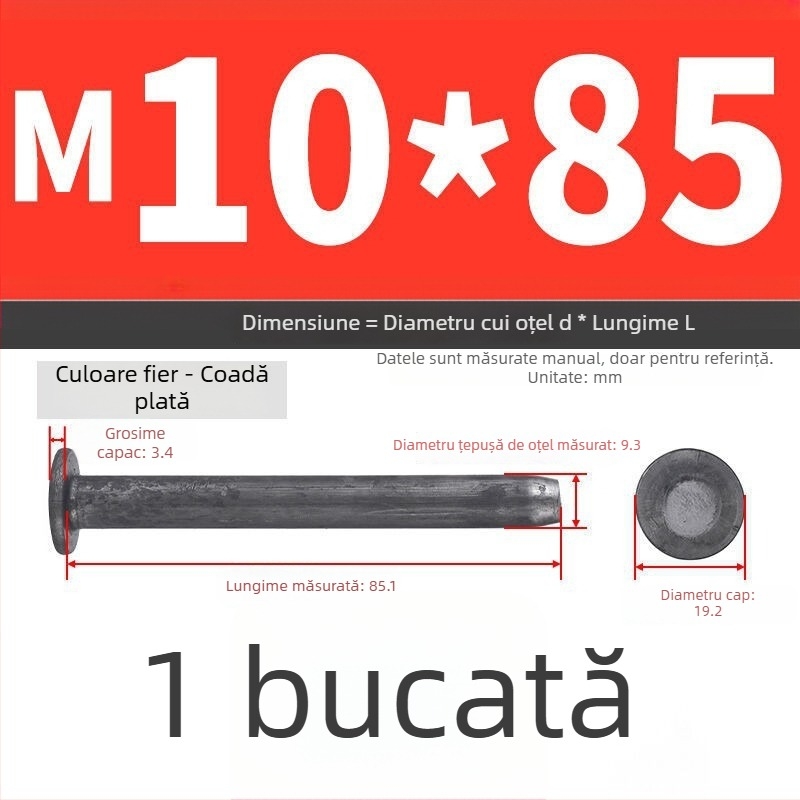 Cuie din oțel Jiang Teng pentru limitatoare de viteză, cuie pentru drumuri din asfalt, cuie de fixare a terenului, cuie groase din oțel, cuie de poziționare