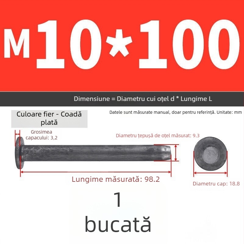 Cuie din oțel Jiang Teng pentru limitatoare de viteză, cuie pentru drumuri din asfalt, cuie de fixare a terenului, cuie groase din oțel, cuie de poziționare