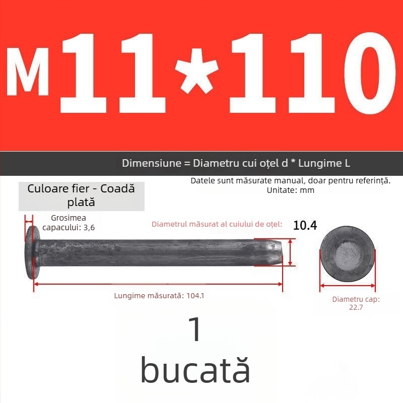 Cuie din oțel Jiang Teng pentru limitatoare de viteză, cuie pentru drumuri din asfalt, cuie de fixare a terenului, cuie groase din oțel, cuie de poziționare