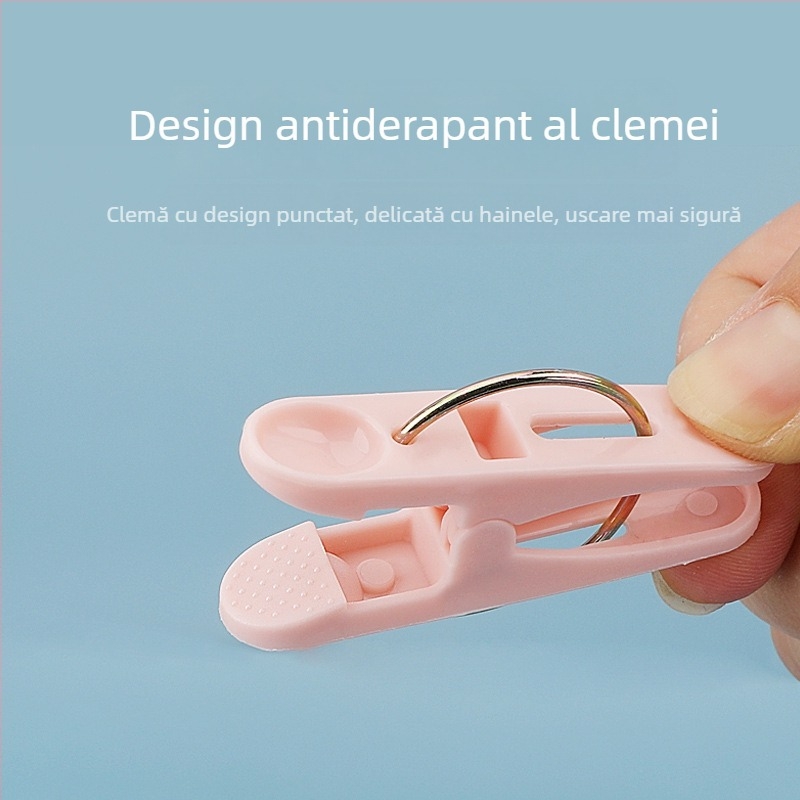 Clipuri de uscare din plastic, rezistente la vânt – clipuri mici pentru haine, șosete și alimente, prindere sigură, fără urme