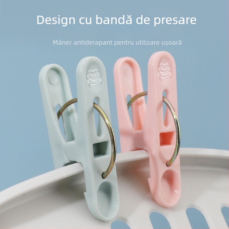 Clipuri de uscare din plastic, rezistente la vânt – clipuri mici pentru haine, șosete și alimente, prindere sigură, fără urme