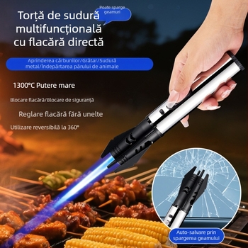 War God a doua generație: pistol de sudură portabil pentru exterior, flacără rezistentă la vânt, aprinzător pentru grătar la temperatură înaltă și punct de moxibustie