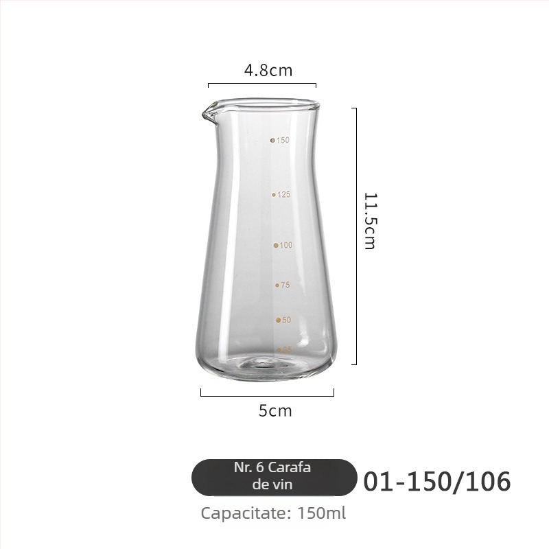 Decantor de sake în stil japonez, cu scară de măsurare, rezistent la temperaturi, pentru uz casnic