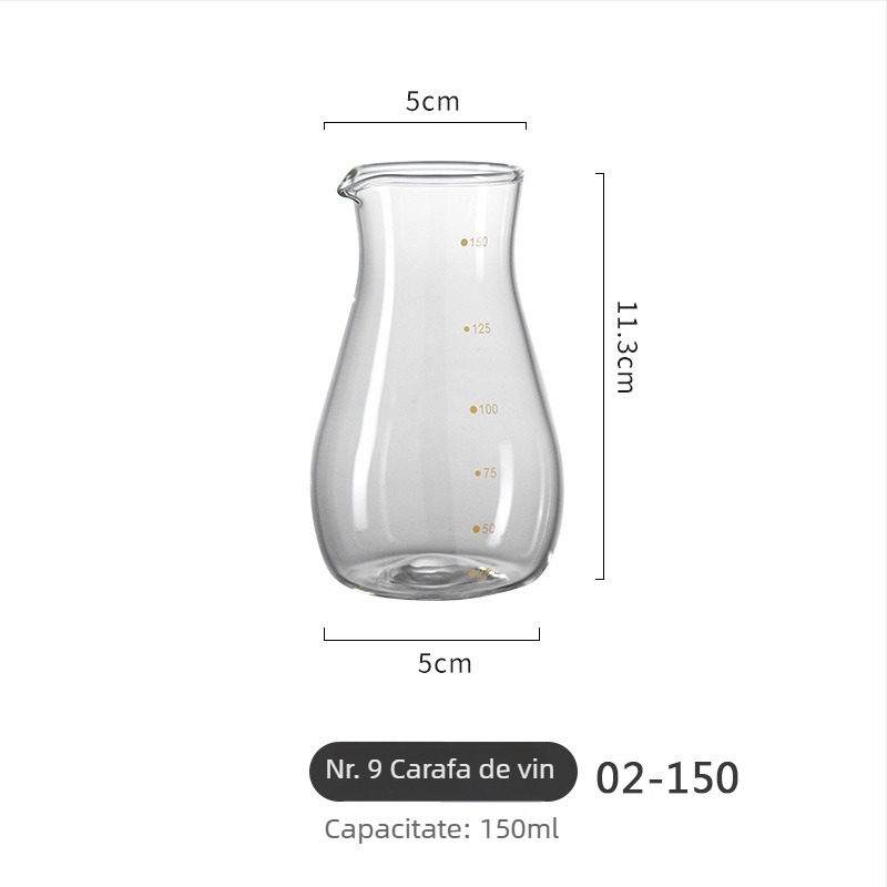 Decantor de sake în stil japonez, cu scară de măsurare, rezistent la temperaturi, pentru uz casnic