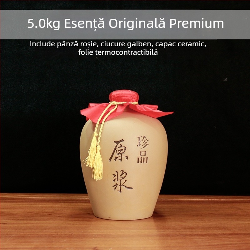 Vas ceramic pentru depozitarea vinului, borcan sigilat din lut