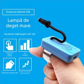 Curățător de urechi vizual, cu iluminare LED, de mână, încărcare prin USB