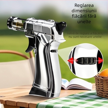 ZB-607 Pistol gravat pentru pulverizare și arzător de sudură – flacără directă, rezistent la vânt, pentru grătar exterior, aprinzător multifuncțional