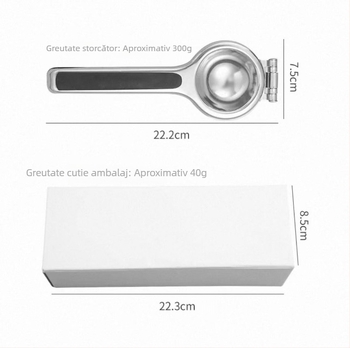 Storcător manual din oțel inoxidabil, cu bandă de silicon – pentru portocale și lămâi