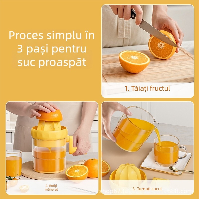 Storcător manual multifuncțional, compact pentru portocale și lămâi