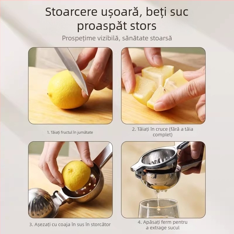Storcător manual din oțel inoxidabil pentru lămâi, portocale și fructe