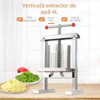 Extractor vertical din oțel inoxidabil pentru umpluturi de legume — presă comercială robustă pentru sucuri de fructe