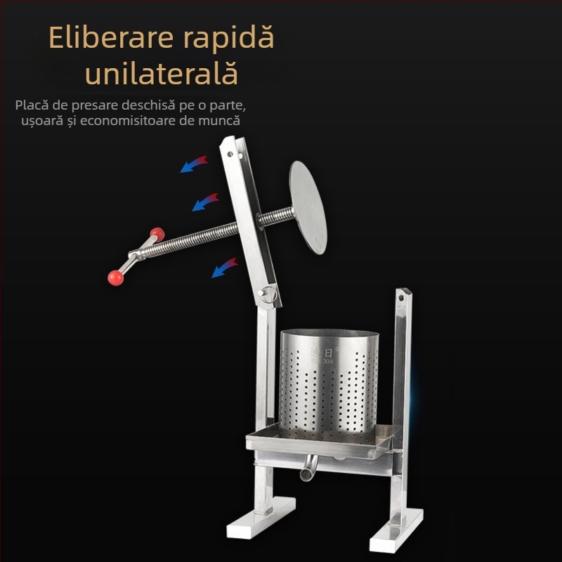 Extractor vertical din oțel inoxidabil pentru umpluturi de legume — presă comercială robustă pentru sucuri de fructe