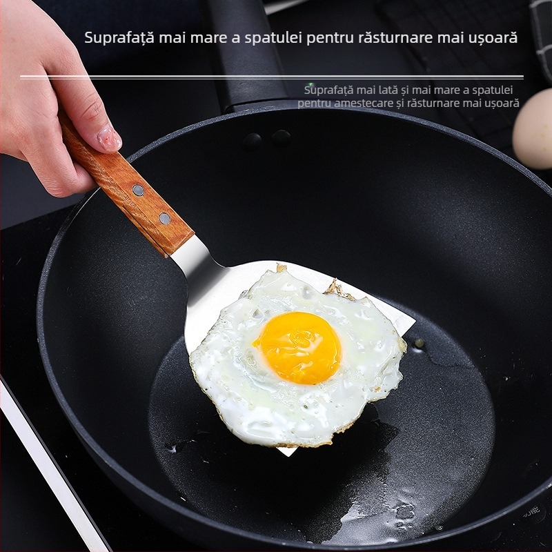 Lopată de gătit din oțel inoxidabil pentru teppanyaki, pizza, bucătărie japoneză, prăjire de steak și gătit clătite
