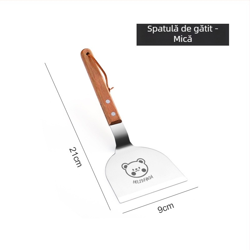 Lopată de gătit din oțel inoxidabil pentru teppanyaki, pizza, bucătărie japoneză, prăjire de steak și gătit clătite