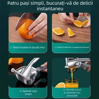 Storcător manual pentru trestie de zahăr, rodie, lămâie și portocale; capacitate mare, non-electric