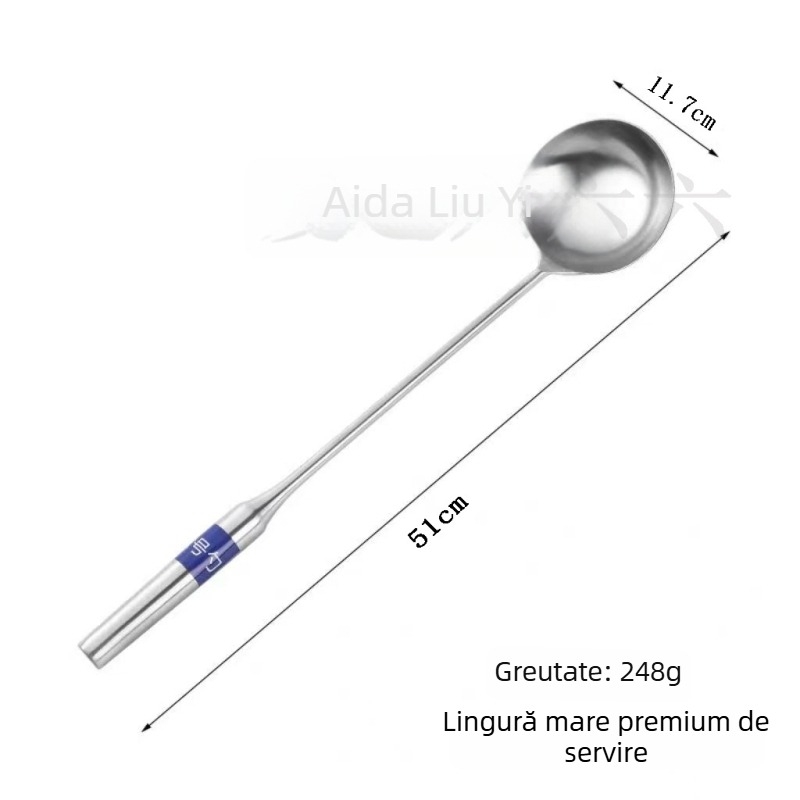 Lingură de gătit din oțel inoxidabil, lingură mare pentru bucătărie