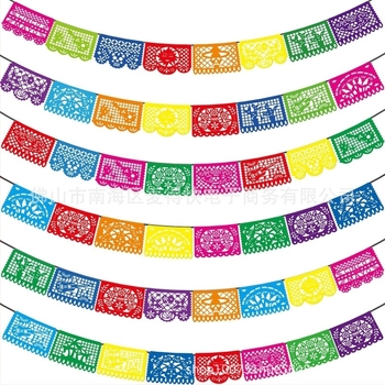 Bannere din fetru pentru Ziua Morților din Mexic, drapele piñata, drapele florale și panglici pentru nunți și sărbători