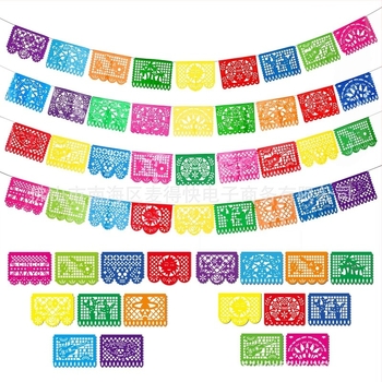 Bannere din fetru pentru Ziua Morților din Mexic, drapele piñata, drapele florale și panglici pentru nunți și sărbători