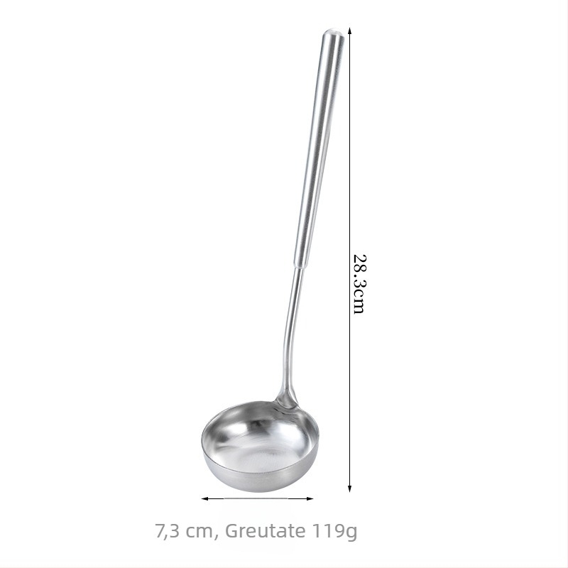Lingură de gătit mini din oțel inoxidabil 304 cu strecurătoare pentru oală fierbinte