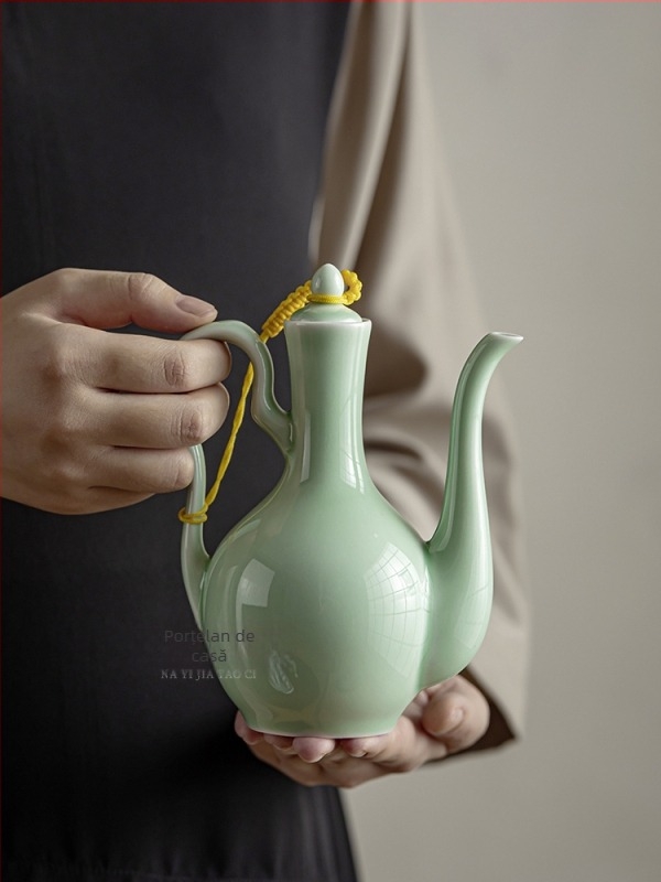 Distribuitor ceramic chinezesc pentru vin, cu set de pahare, pentru uz casnic, stil antic
