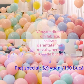 1000 baloane groase în culori macarons pentru decor deschidere, nuntă, zi de naștere și sală KTV