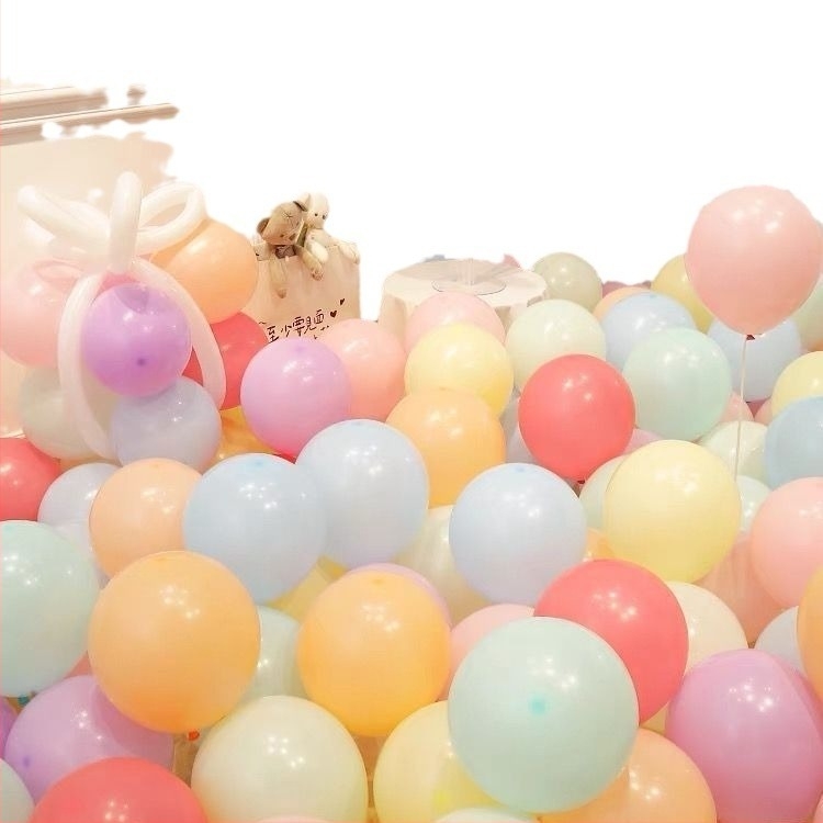 1000 baloane groase în culori macarons pentru decor deschidere, nuntă, zi de naștere și sală KTV