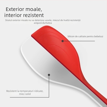 Spatulă din silicon pentru gătit, rezistentă la temperaturi înalte, antiaderentă, ustensile de bucătărie, de calitate alimentară