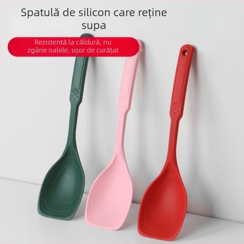 Spatulă din silicon pentru gătit, rezistentă la temperaturi înalte, antiaderentă, ustensile de bucătărie, de calitate alimentară