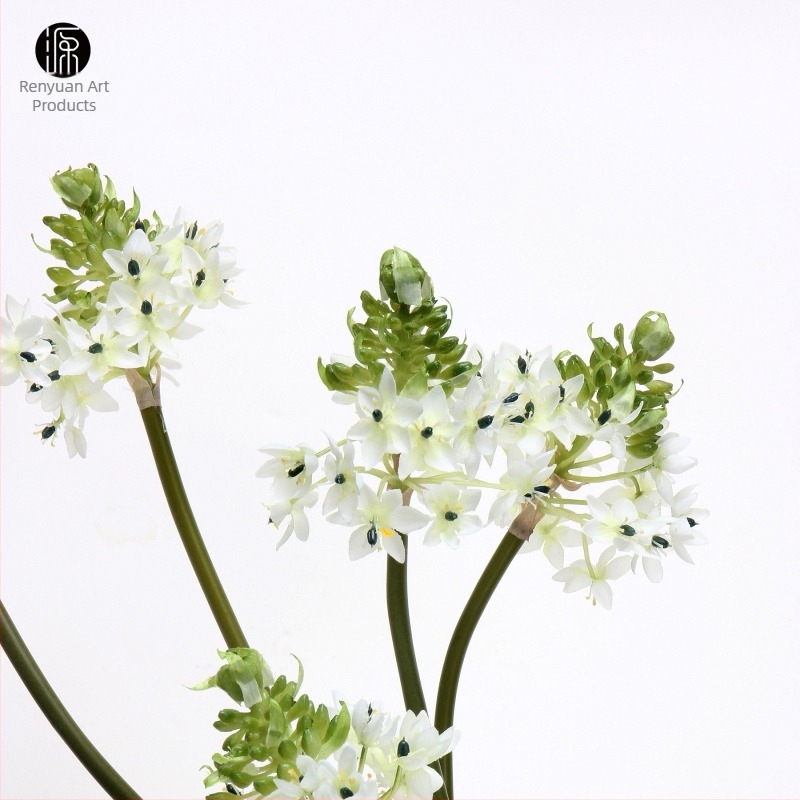 Steaua din Betleem, floare artificială din catifea – plantă decor pentru nuntă, tulpină unică