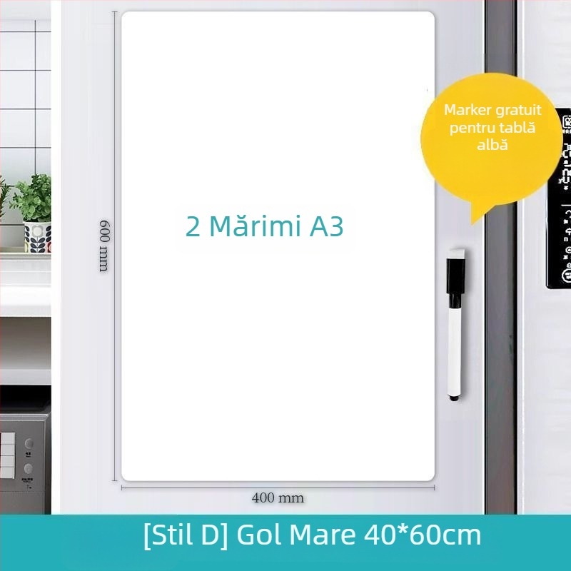 Tablă magnetică de frigider ștergibilă, cu planificator magnetic și tablă albă – mesaj drăguț, stilat, creativ