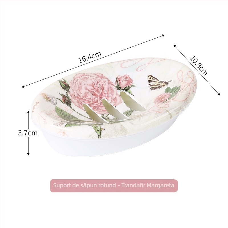 Raft nordic cu două etaje pentru săpun, cutie de săpun în stil european, baie, din plastic