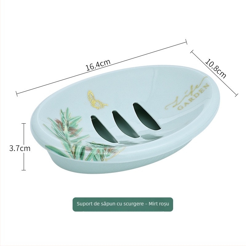 Raft nordic cu două etaje pentru săpun, cutie de săpun în stil european, baie, din plastic