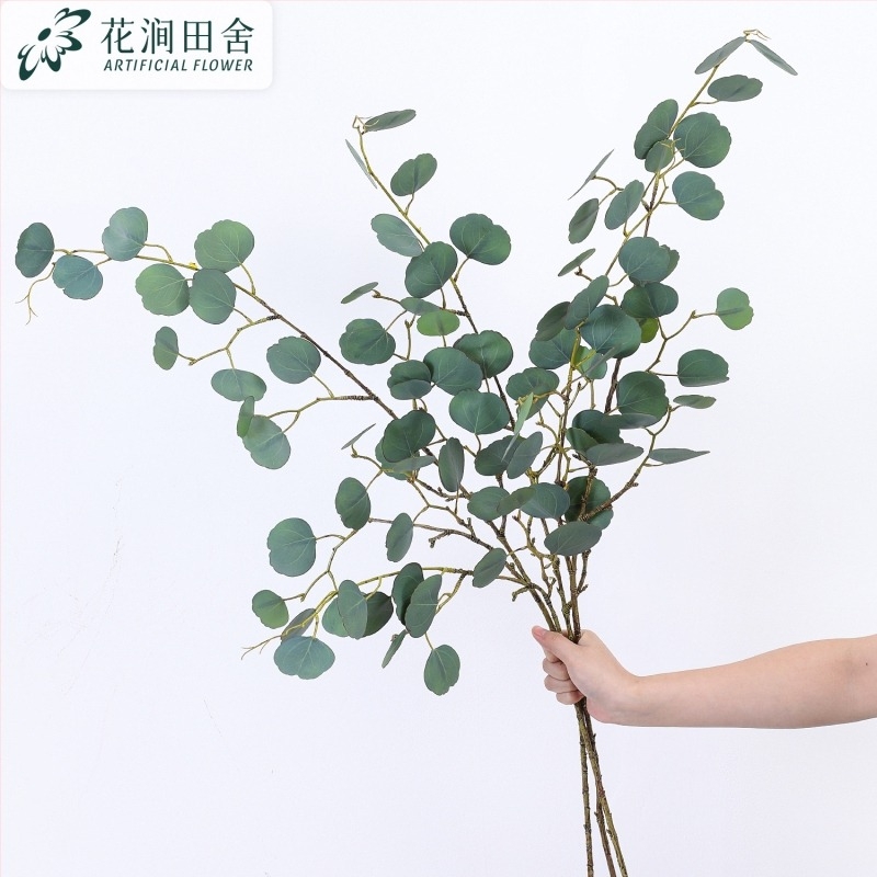 Frunze artificiale de eucalipt, frunze de bani pentru aranjamente florale, plante verzi în stil nordic