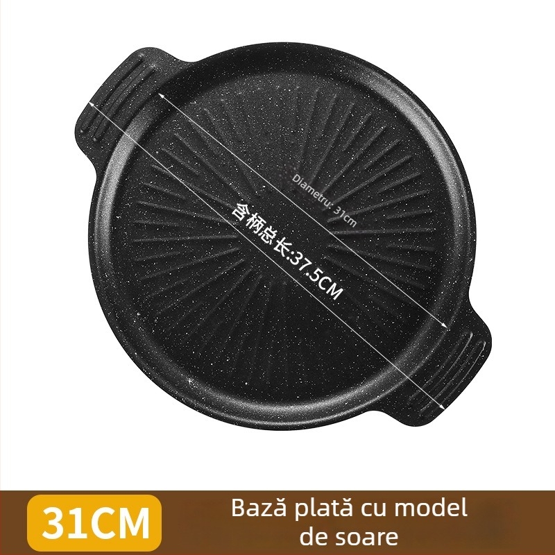 Tigaie grill din piatră Maifan, antiaderentă, pentru plite cu inducție, placă de grătar pentru exterior, tigaie pentru carne și pește, aragaz portabil