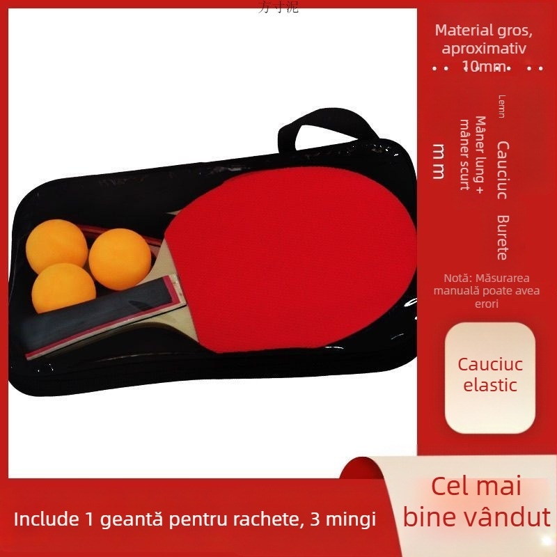 Paletă de tenis de masă pentru adulți, elevi și copii — antrenamente și competiții, pentru începători, priză shakehand sau penhold, simplu și dublu