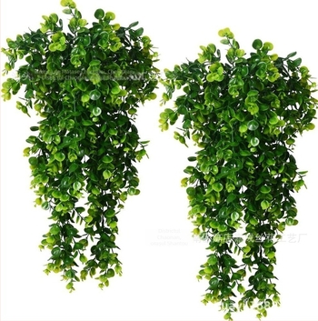 Vine artificiale de ratan cu eucalipt — decor de perete pentru interior și exterior