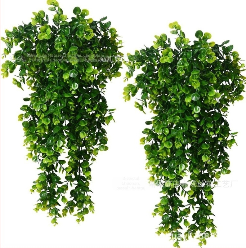 Vine artificiale de ratan cu eucalipt — decor de perete pentru interior și exterior