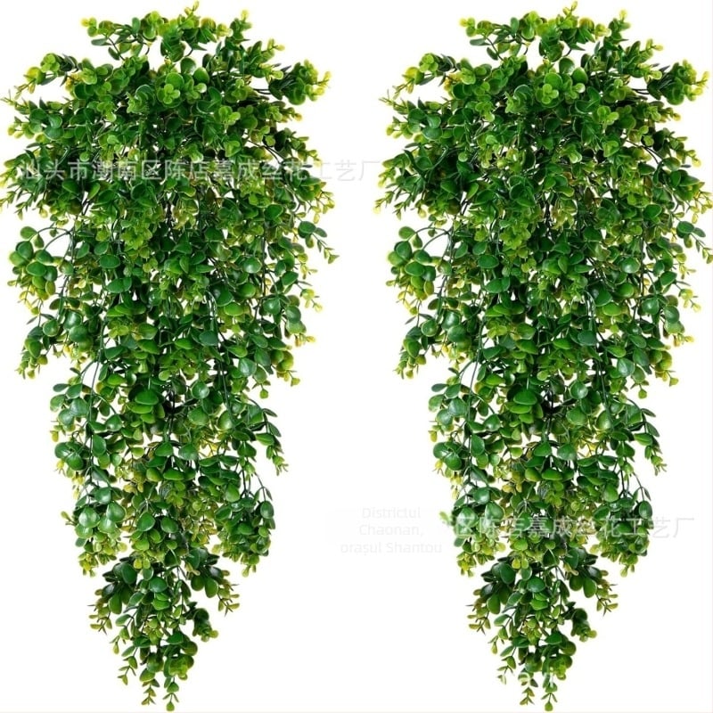 Vine artificiale de ratan cu eucalipt — decor de perete pentru interior și exterior