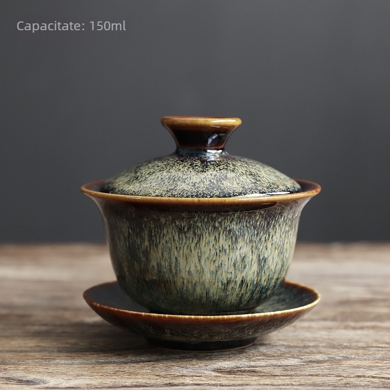 Ceșă Kung Fu cu Zodii, ceramică porțelan, mică ceașcă de ceai