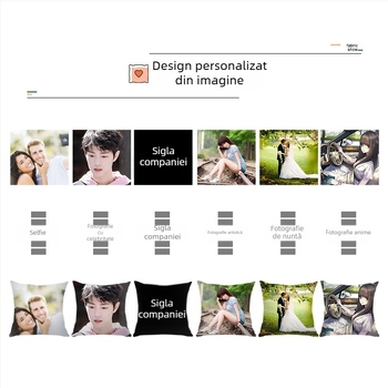 Husă de pernă cu logo-ul companiei pentru reclamă – pernă decorativă festivă pentru living, imprimare pe ambele fețe, dimensiuni 45x45 cm, 50x50 cm, 30x50 cm, 40x40 cm